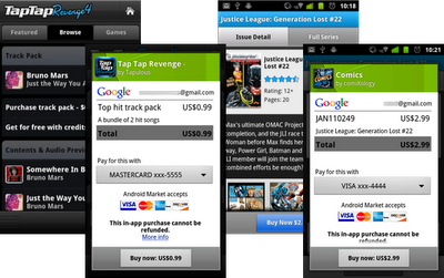 Android Market In app Billing